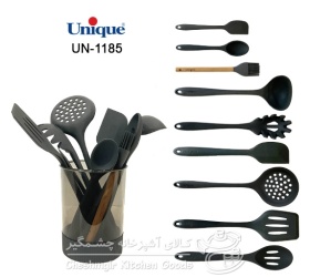 سرویس کفگیر و ملاقه 10 پارچه تمام سیلیکون یونیک کد UN-1185