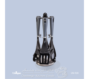 سرویس 7 پارچه کفگیر و ملاقه دسته استیل یونیک UN-1120