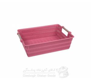 سبد بامبو دسته استیل متوسط لیمون کد 138400