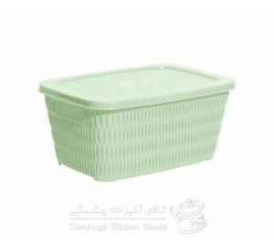 سبد بامبو مستطیل دربدار بزرگ لیمون کد 168835