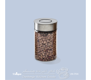 بانکه شیشه ای درب استیل یونیک UN-1704
