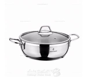 قابلمه استیل سوفرام سایز 30 کوتاه درب فلزی مدل سافت