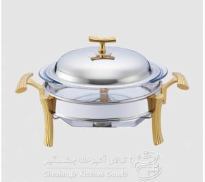 سوپ خوری 2 لیتر استیل مدل پایه طلایی یونیک UN-3855