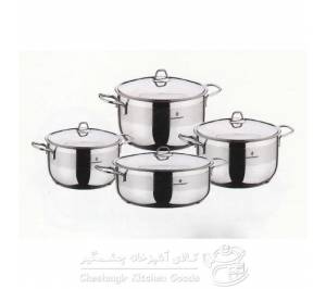سرویس هشت پارچه استیل سوفرام درب فلزی مدل سافت - SOFT