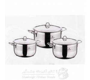 سرویس شش پارچه استیل سوفرام درب فلزی مدل سافت - SOFT