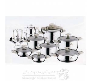 سرویس 22 پارچه استیل سوفرام مدل کاپون کرم - KUPON