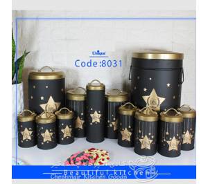 سرویس 12 پارچه طرح ستاره درب طلا یونیک کد UN_8031