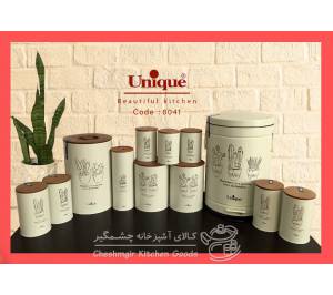 سرویس 12 پارچه طرح کاکتوس درب بامبو یونیک کد UN_8041