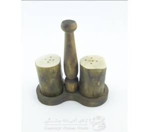 نمک پاش استوانه درختی با پایه وود کد 97655