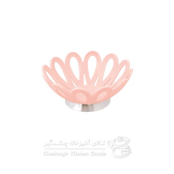 سبد میوه کوچک پایه استیل لیمون کد 13835