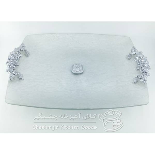 دیس مستطیل نقره ای GSM 014 کد 150026