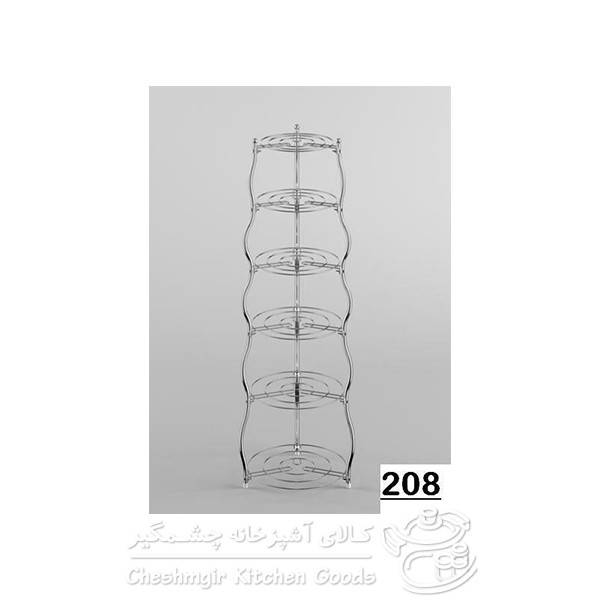 پایه قابلمه 6 طبقه پلوتون طرح چاینا موج دار کد 208