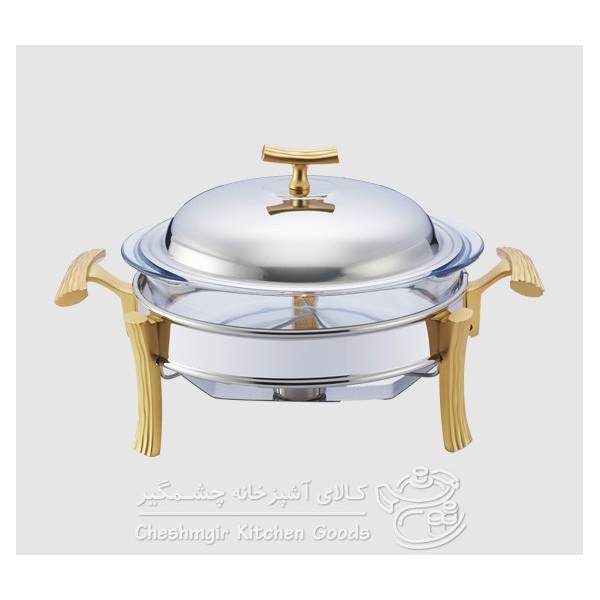 سوپ خوری 2 لیتر استیل مدل پایه طلایی یونیک UN-3855