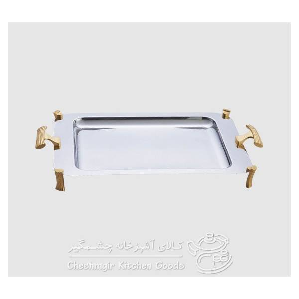 سینی استیل پایه طلایی یونیک UN-3864 