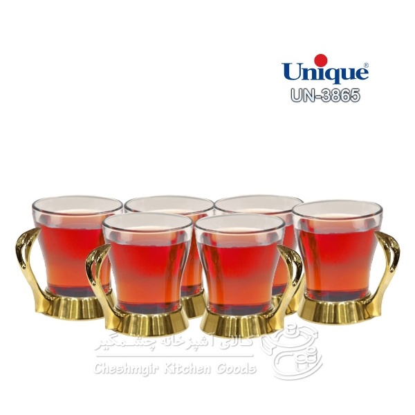 سرویس چای خوری قایقی طلایی یونیک کد UN-3865