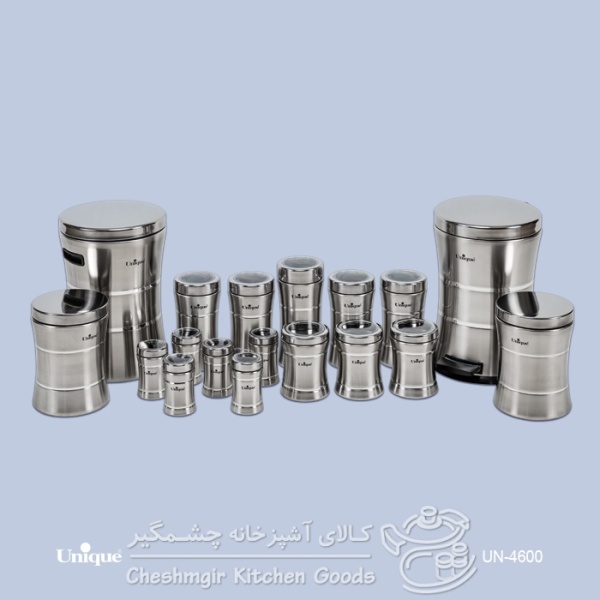 سرویس کمرباریک 18 پارچه کرم یونیک مدل UN-4600