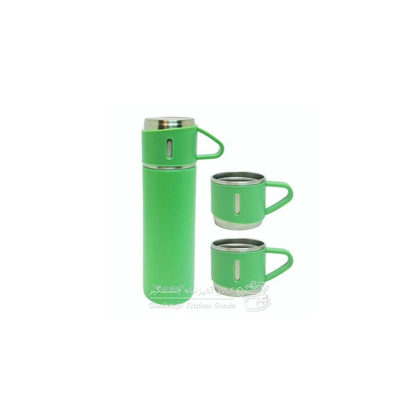 فلاسک مدل کادویی VACUUM FLASK SET گنجایش 0.5 لیتر به همراه لیوان