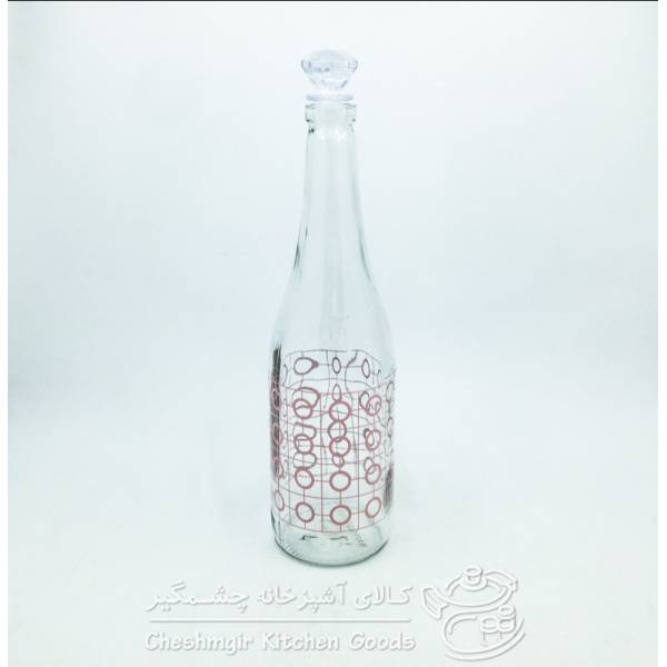 بطری شیشه ای طرح دار کد 10293