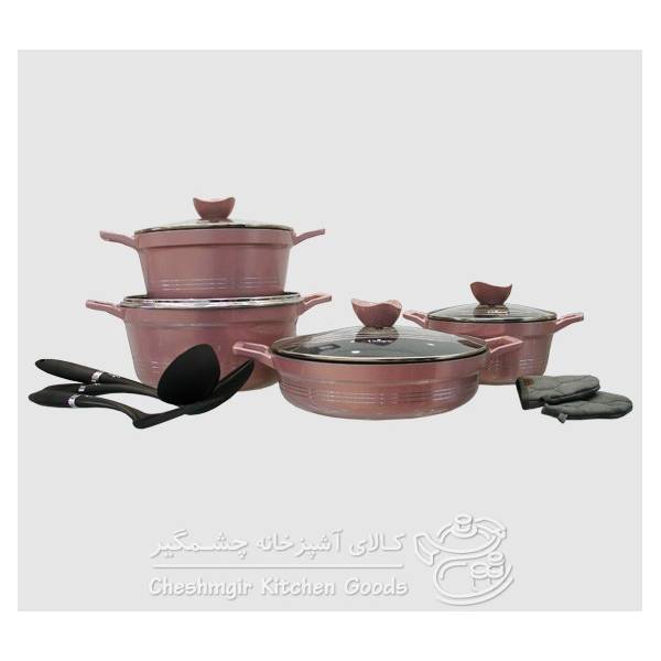 سرویس 11 پارچه رزگلد کلاسیک یونیک مدل UN-7704