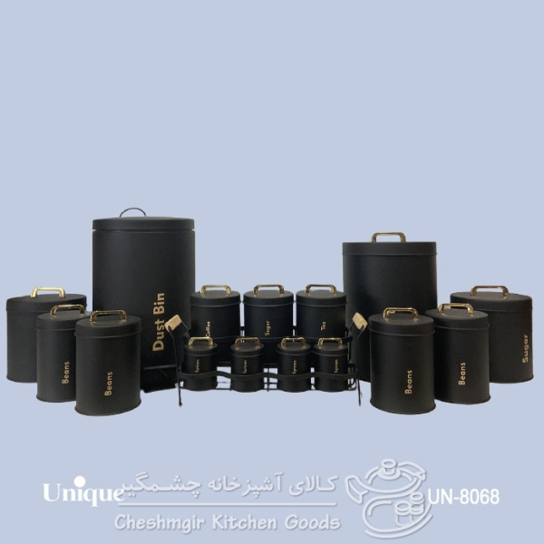 ست 16پارچه طوسی روشن درب فلزی یونیک UN-8079