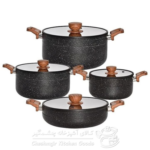 سرویس قابلمه 8پارچه گرانیتی یونیک UN-8184
