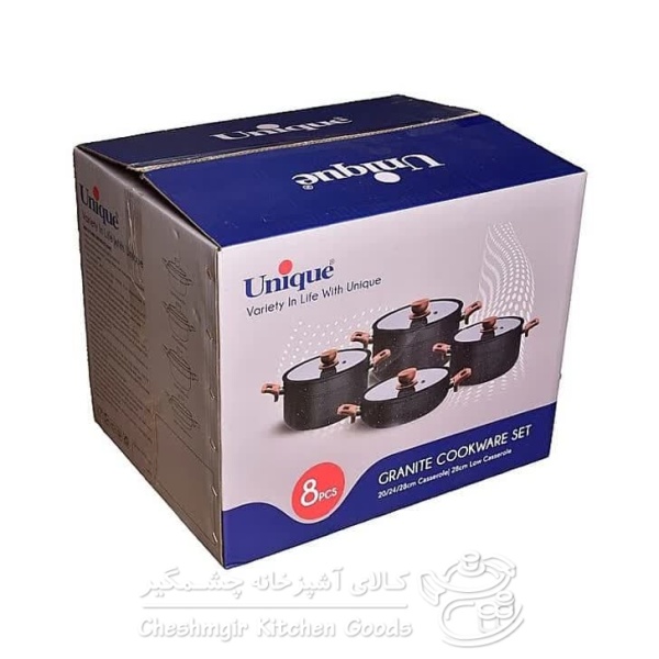 سرویس قابلمه 8پارچه گرانیتی یونیک UN-8184