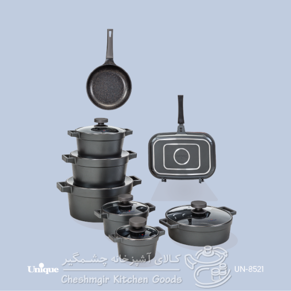سرویس قابلمه 15 پارچه یونیک مدل دیاموند یونیک UN-8521