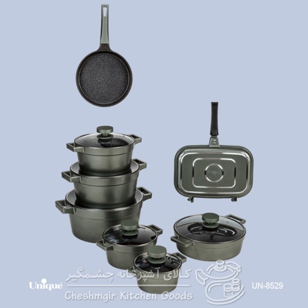سرویس قابلمه 15 پارچه یونیک مدل دیاموند یونیک UN-8521