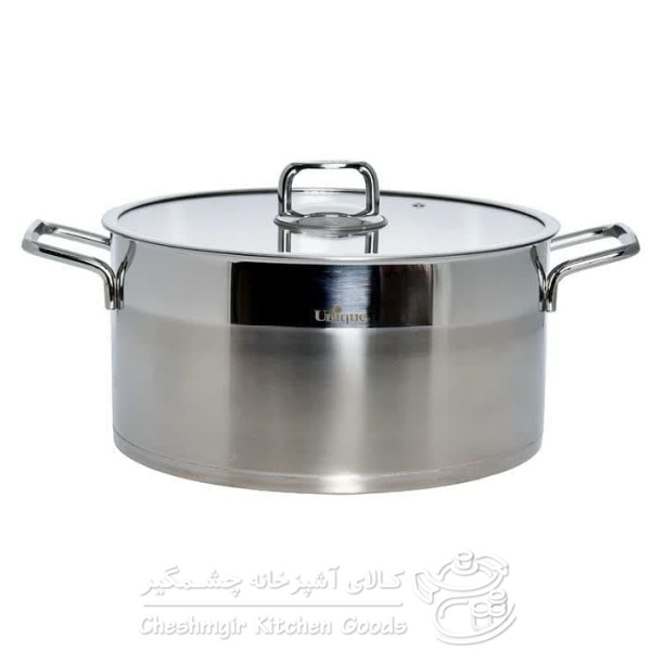 قابلمه استیل سایز 28(فلت)یونیک UN-9908