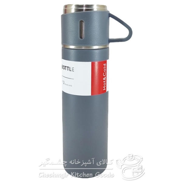 فلاسک مدل کادویی VACUUM FLASK SET گنجایش 0.5 لیتر به همراه لیوان