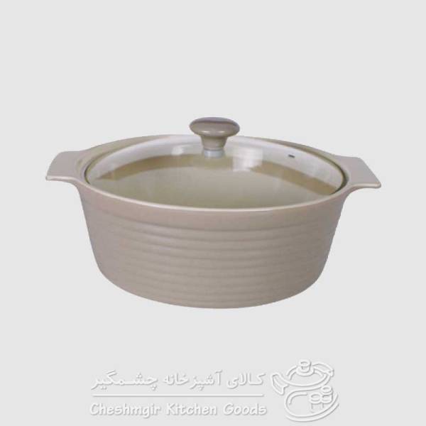 قابلمه سرامیک یونیک گرد مدل UN-3846 طوسی