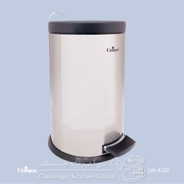 ست سطل زباله و فرچه استیل 12 لیتر یونیک UN-4320