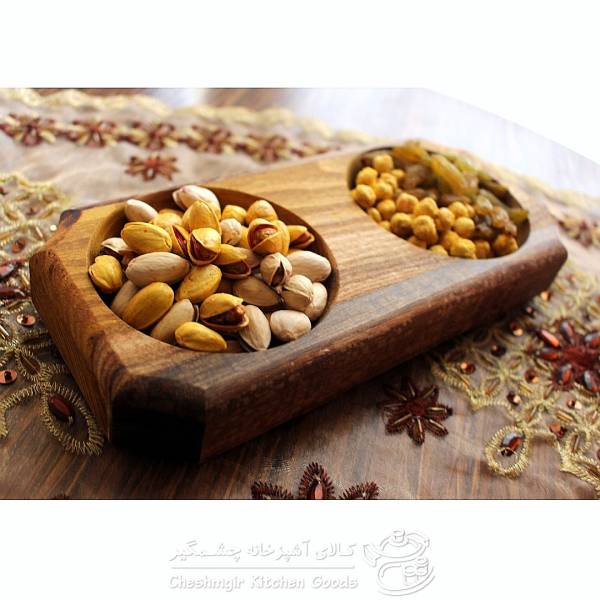 اردوخوری دو خانه مستطیل چوبی وود کد 98016